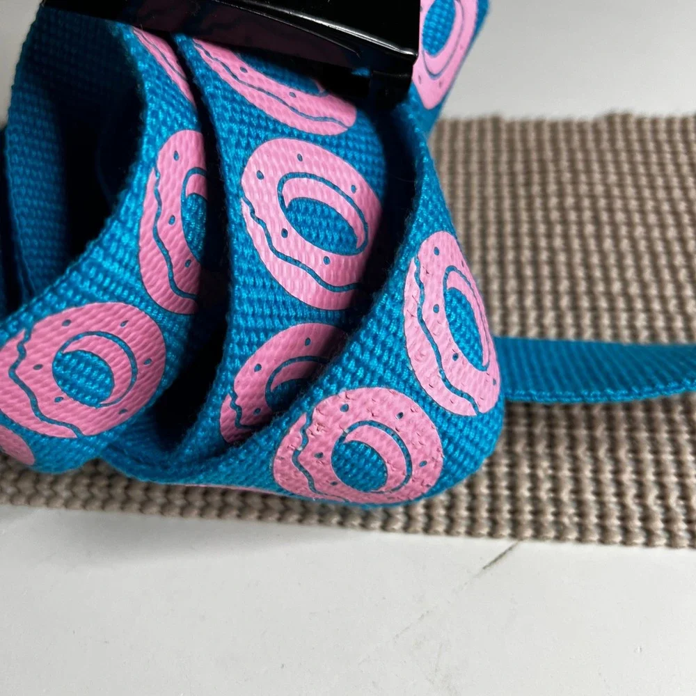 Odd Future OF Donut Blue Web Belt Pink Logo Buckle Adjustable Skate Canvas